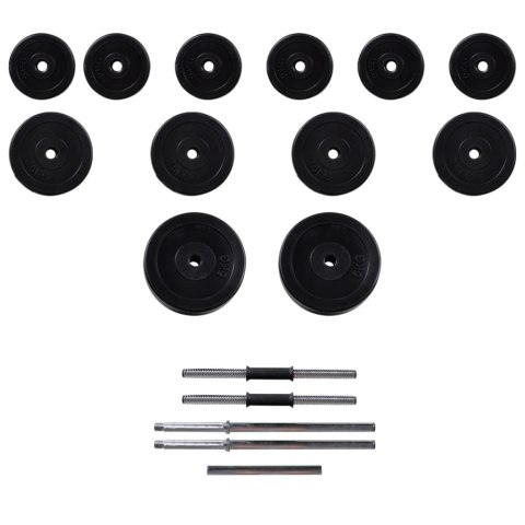  Stojak na sztangę w zestawie ze sztangą i hantlami, 30,5 kg Lumarko!