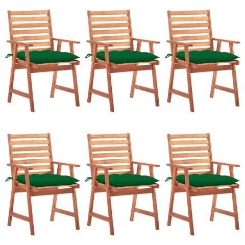  Krzesła ogrodowe z poduszkami, 6 szt., lite drewno akacjowe Lumarko!