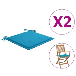  Poduszki na krzesła ogrodowe, 2 szt., niebieskie, 40x40x4 cm Lumarko!