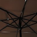  3-poziomowy parasol na aluminiowym słupku, taupe, 2,5x2,5 m Lumarko!