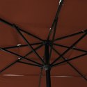  3-poziomowy parasol na aluminiowym słupku, terakotowy 2,5x2,5 m Lumarko!