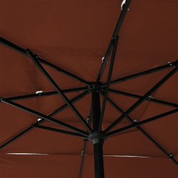  3-poziomowy parasol na aluminiowym słupku, terakotowy 2,5x2,5 m Lumarko!