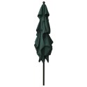  3-poziomowy parasol na aluminiowym słupku, zielony, 2,5x2,5 m Lumarko!