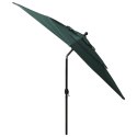  3-poziomowy parasol na aluminiowym słupku, zielony, 2,5x2,5 m Lumarko!