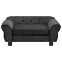  Sofa dla psa, ciemnoszara, 72x45x30 cm, pluszowa Lumarko!
