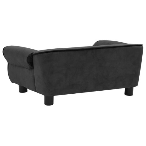  Sofa dla psa, ciemnoszara, 72x45x30 cm, pluszowa Lumarko!
