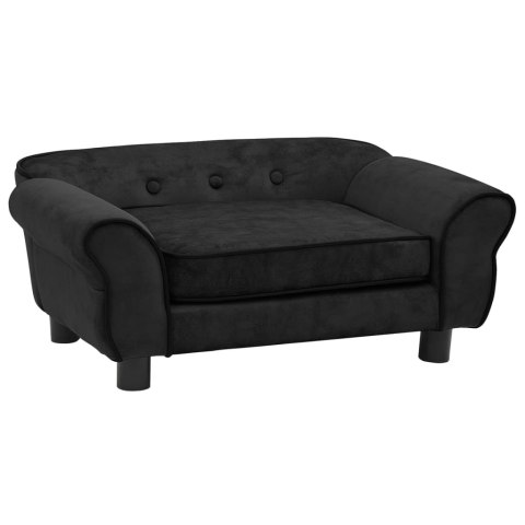  Sofa dla psa, czarna, 72x45x30 cm, pluszowa Lumarko!