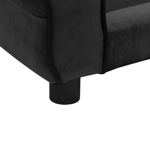  Sofa dla psa, czarna, 72x45x30 cm, pluszowa Lumarko!
