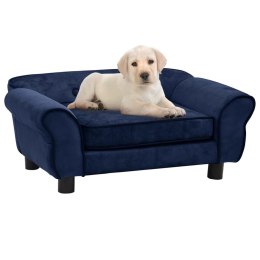  Sofa dla psa, niebieska, 72x45x30 cm, pluszowa Lumarko!
