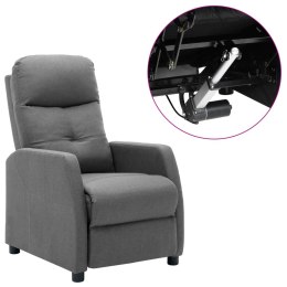 Lumarko Elektryczny fotel rozkładany, jasnoszary, obity tkaniną