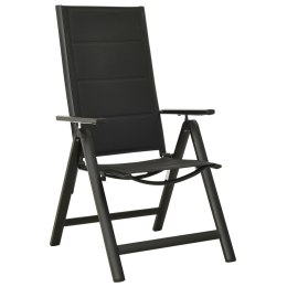  Składane krzesła ogrodowe, 2 szt., textilene i aluminium Lumarko!