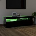  Szafka pod TV z oświetleniem LED, czarna, 120x35x40 cm Lumarko!