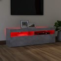  Szafka pod TV z oświetleniem LED, szarość betonu, 120x35x40 cm Lumarko!