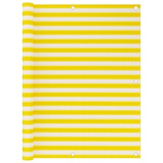  Parawan balkonowy, żółto-biały, 120x500 cm, HDPE Lumarko!