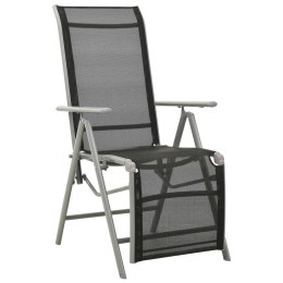  Rozkładane krzesła ogrodowe, 2 szt., textilene i aluminium Lumarko!