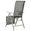  Rozkładane krzesło ogrodowe, textilene i aluminium, srebrne Lumarko!