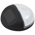  Ścienne lampy solarne LED na zewnątrz, 12 szt, okrągłe, czarne Lumarko!