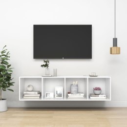 Lumarko  Wisząca szafka TV, biała, 37x37x142,5 cm, płyta wiórowa