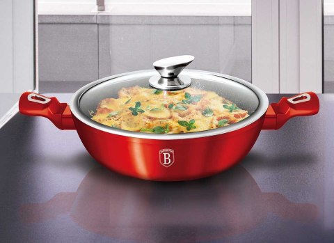  Garnek Granitowy 28cm Berlinger Haus Red Metallic Line Bh-1263 Lumarko!