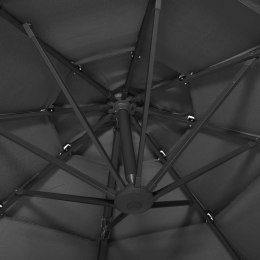 Lumarko  4-poziomowy parasol na aluminiowym słupku, antracytowy, 3x3 m