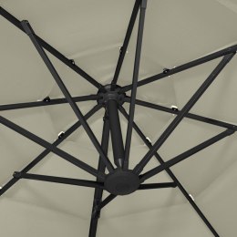 Lumarko  4-poziomowy parasol na aluminiowym słupku, piaskowy, 3x3 m