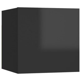 Lumarko  Szafka nocna, wysoki połysk, czarna, 30,5x30x30 cm, płyta