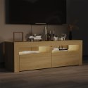  Szafka pod TV z oświetleniem LED, dąb sonoma, 120x35x40 cm Lumarko!