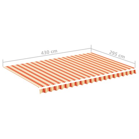  Zapasowa tkanina na markizę, żółto-pomarańczowa, 4,5x3 m Lumarko!