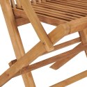  Krzesła ogrodowe z szarymi poduszkami, 8 szt., drewno tekowe Lumarko!