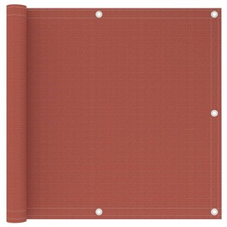  Parawan balkonowy, terakota, 90x500 cm, HDPE Lumarko!
