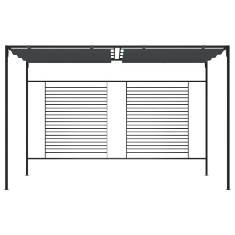  Altana ogrodowa ze zwijanym dachem, 4x3x2,3 m, antracytowa Lumarko!