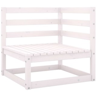  2-osobowa sofa ogrodowa z poduszkami, biała, drewno sosnowe Lumarko!