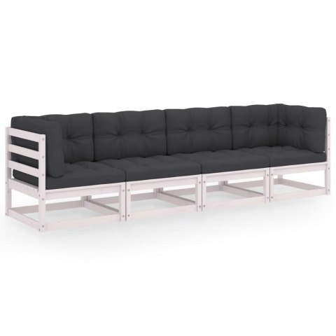  4-osobowa sofa ogrodowa z poduszkami, lite drewno sosnowe Lumarko!