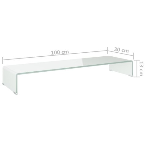  Podstawka pod monitor / telewizor szklana 100x30x13 cm Lumarko!