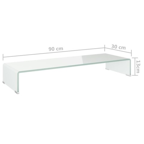  Podstawka pod monitor / telewizor szklana 90x30x13 cm Lumarko!