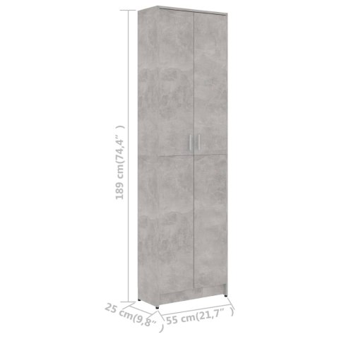 Szafa do przedpokoju, szarość betonu, 55x25x189 cm, płyta Lumarko!