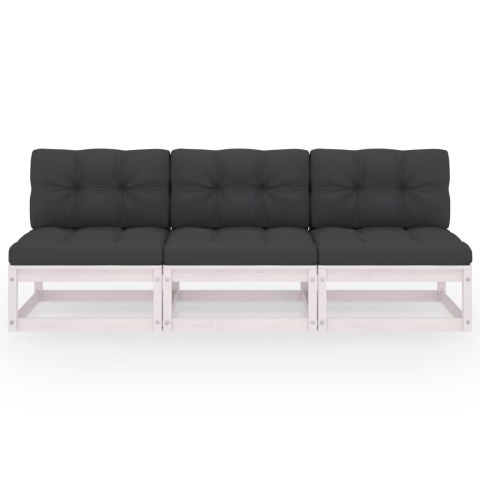  3-osobowa sofa z poduszkami, lite drewno sosnowe Lumarko!