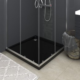  Kwadratowy brodzik prysznicowy, ABS, czarny, 90 x 90 cm Lumarko!
