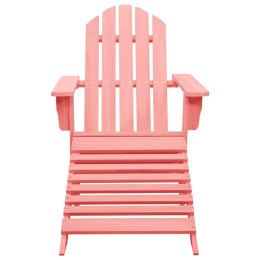  Krzesło ogrodowe Adirondack z podnóżkiem, jodłowe, różowe Lumarko!