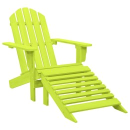  Krzesło ogrodowe Adirondack z podnóżkiem, jodłowe, zielone Lumarko!