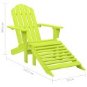  Krzesło ogrodowe Adirondack z podnóżkiem, jodłowe, zielone Lumarko!