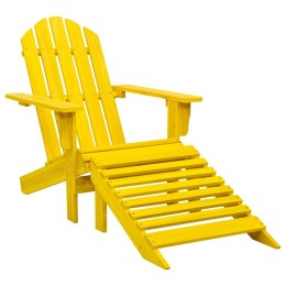 Krzesło ogrodowe Adirondack z podnóżkiem, jodłowe, żółte Lumarko!
