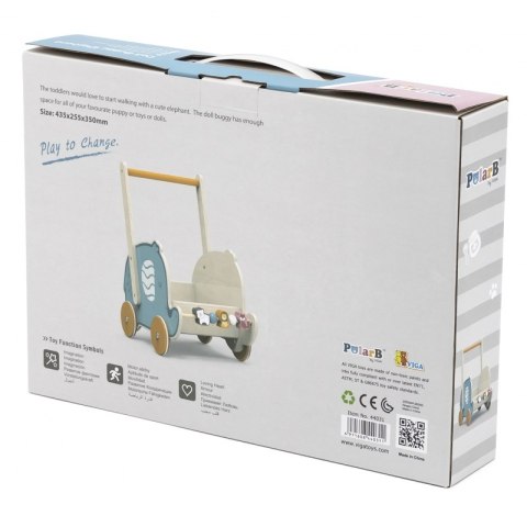  Drewniany Wózek 2w1 Chodzik Pchacz Słonik Lumarko!