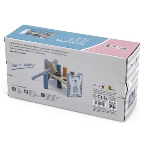  Drewniana Ławeczka Przebijanka Wbijanka Z Młotkiem - Lumarko!