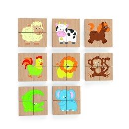  Drewniane Puzzle Magnetyczne Zwierzęta Układanka Certyfikat Fsc Lumarko!
