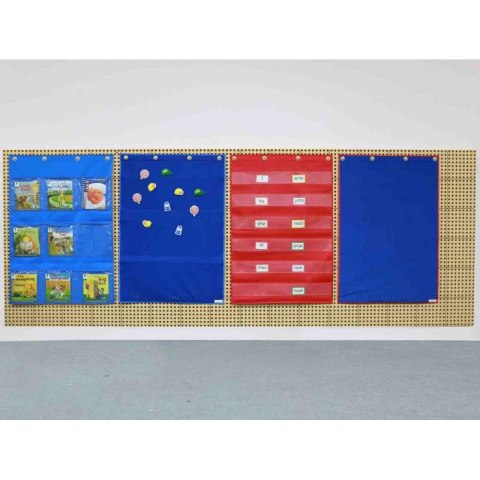  Materiałowy Arkusz Do Wieszania Z Kieszonkami Na Fiszki I Obrazki Czerwony Lumarko!