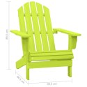  Krzesło ogrodowe Adirondack, lite drewno jodłowe, zielone Lumarko!