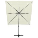  4-poziomowy parasol na aluminiowym słupku, piaskowy, 250x250 cm Lumarko!