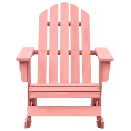  Ogrodowy fotel bujany Adirondack, lite drewno jodłowe, różowy Lumarko!