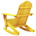  Ogrodowy fotel bujany Adirondack, lite drewno jodłowe, żółte Lumarko!